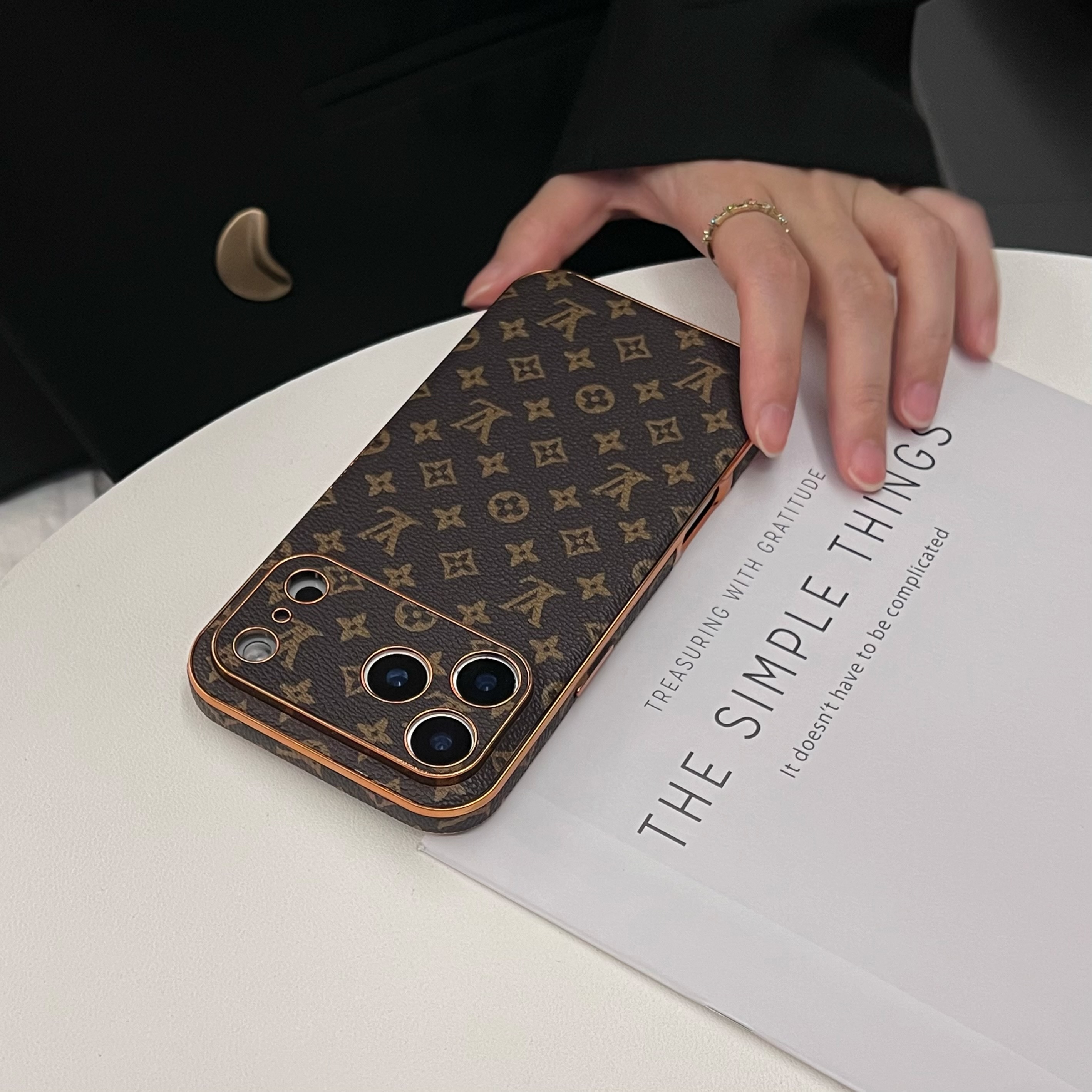 Luxury Monogram iPhone Case Big Printing For iPhone 17 Series-XGK251614