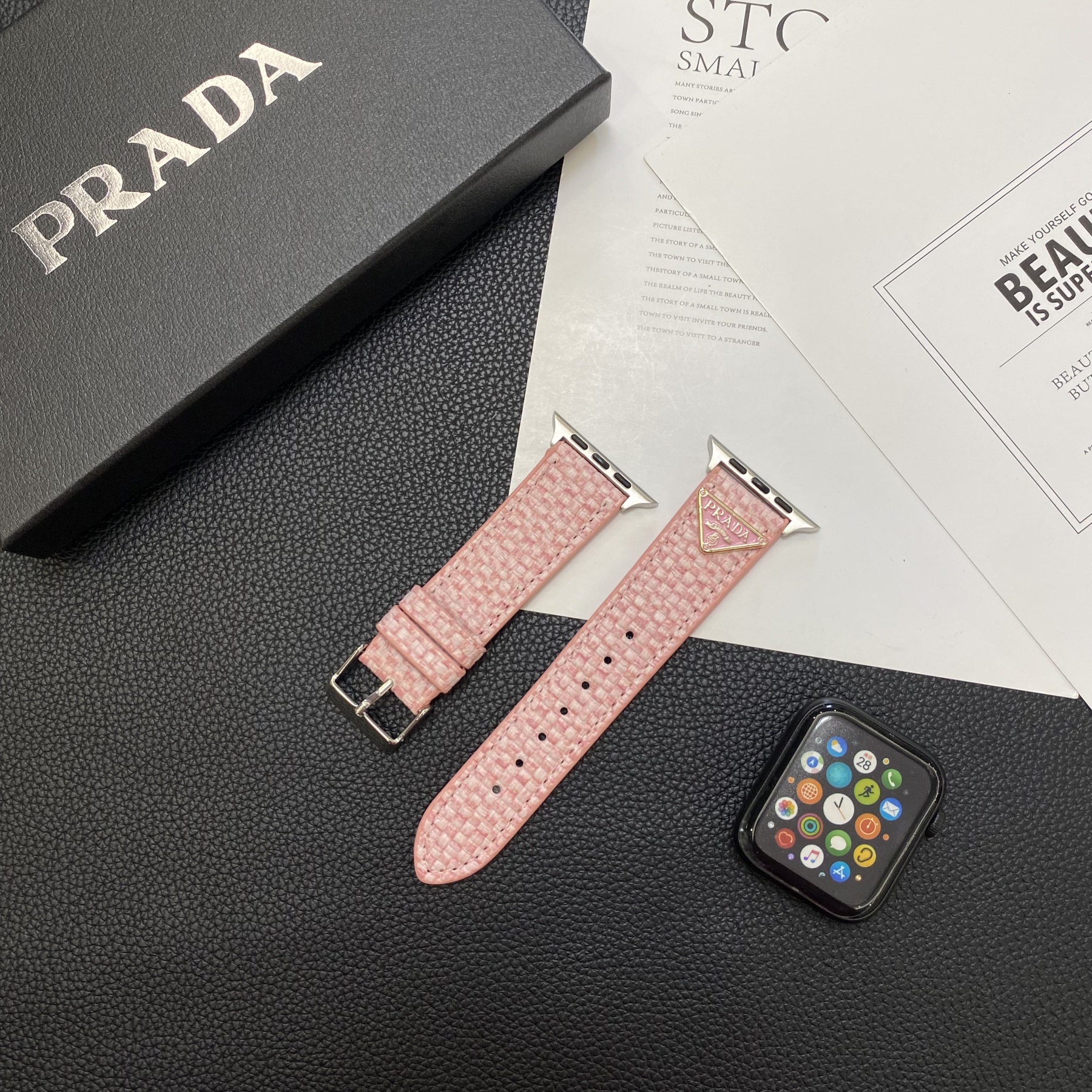 Knit PR Apple Watch Band Pink-BZK240509-GTOCASE