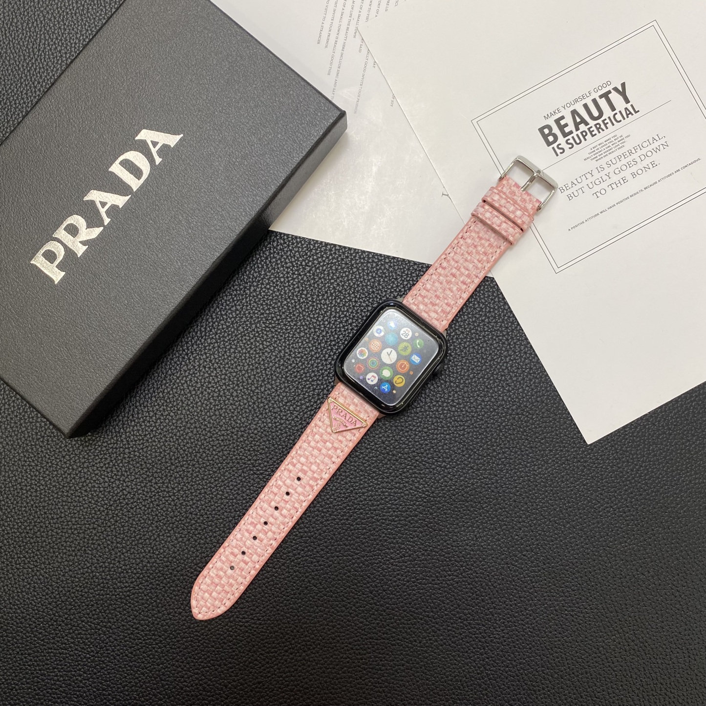 Knit PR Apple Watch Band Pink-BZK240509-GTOCASE