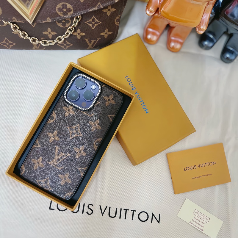 Leather Monogram iPhone Case-LHZ231213-GTOCASE