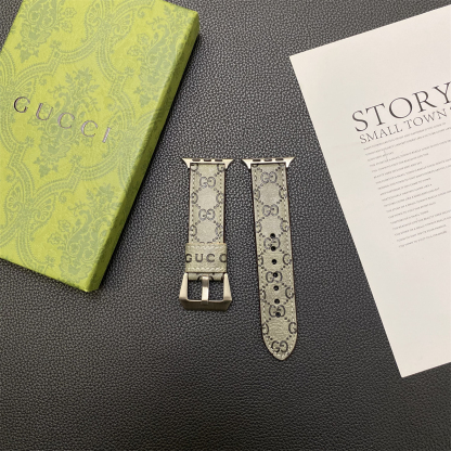 GG Apple Watch Band Leather Gray-SW24422-GTOCASE