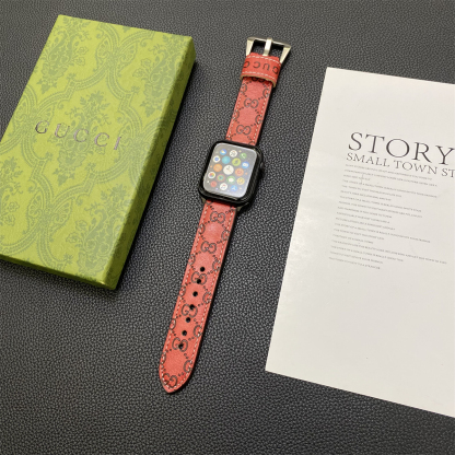 GG Apple Watch Band Leather Red-SW24422-GTOCASE