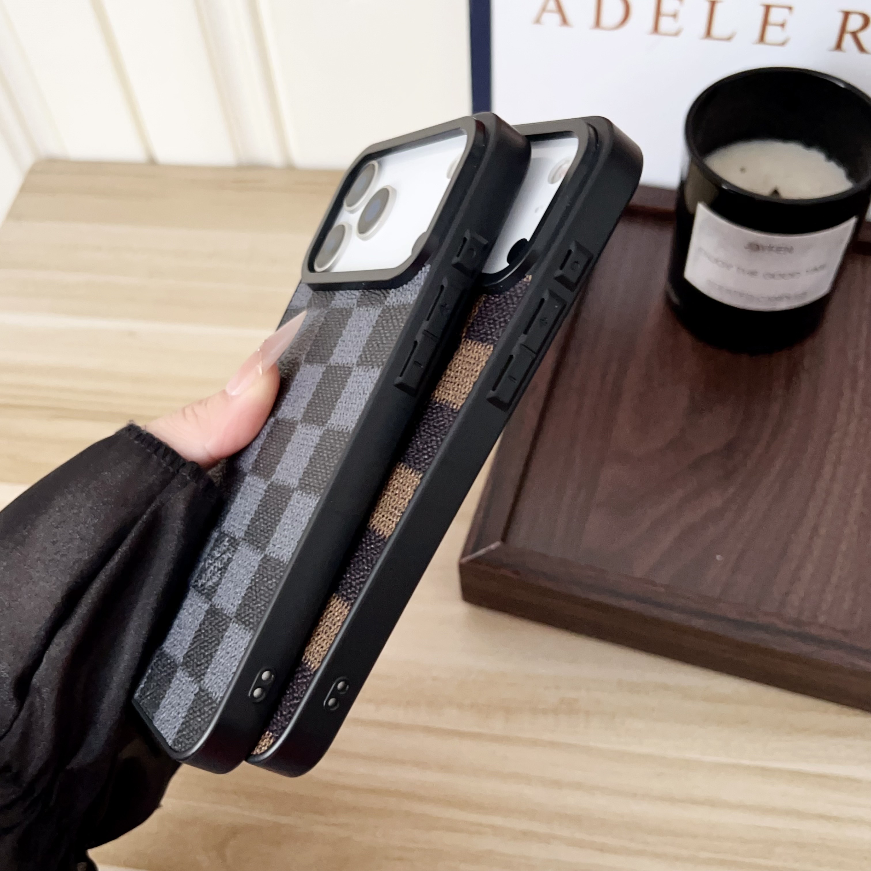 Premium Leather Monogram iPhone Case For iPhone 17 Series-GELV013