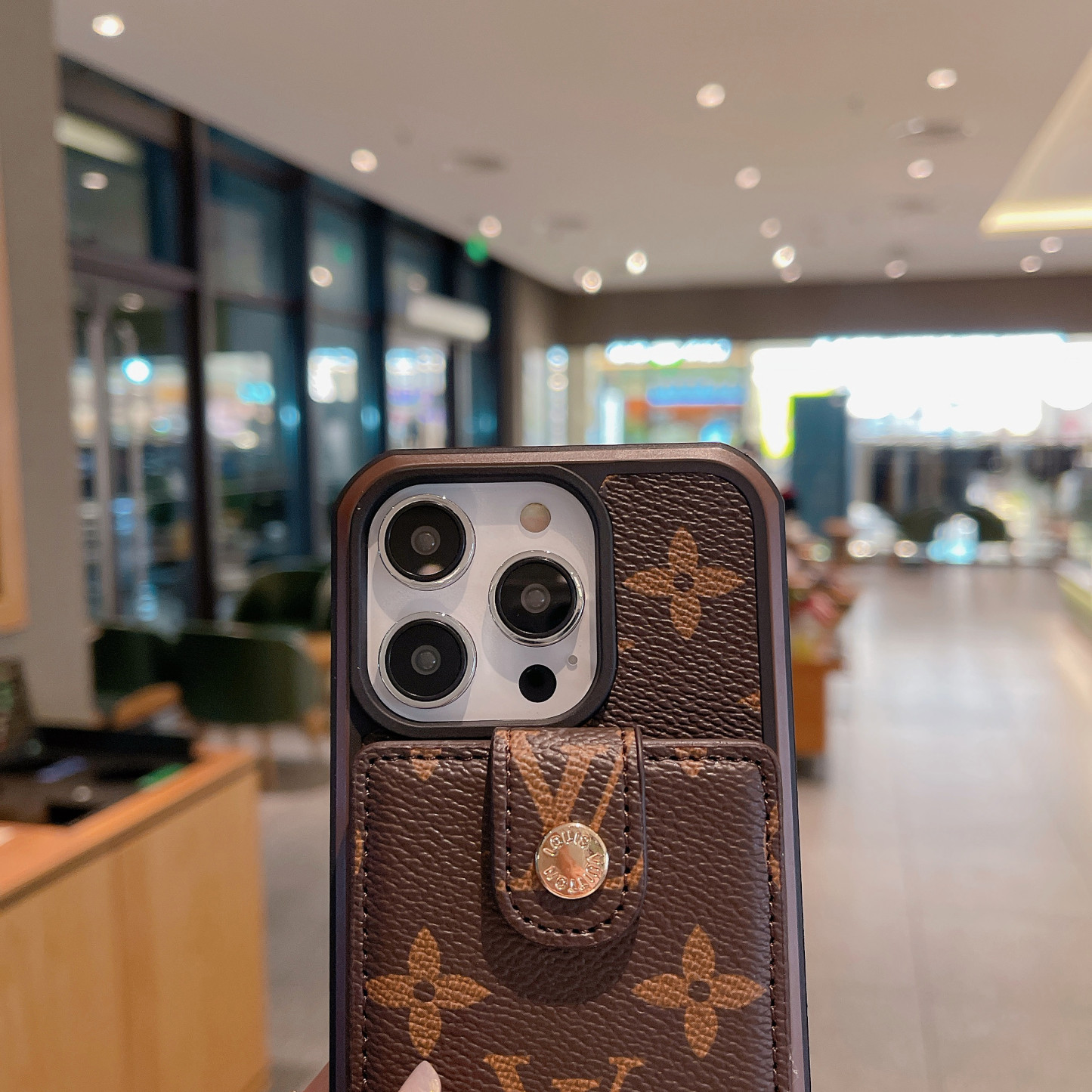 Monogram iPhone Case With Purse Brown -SW240329-GTOCASE