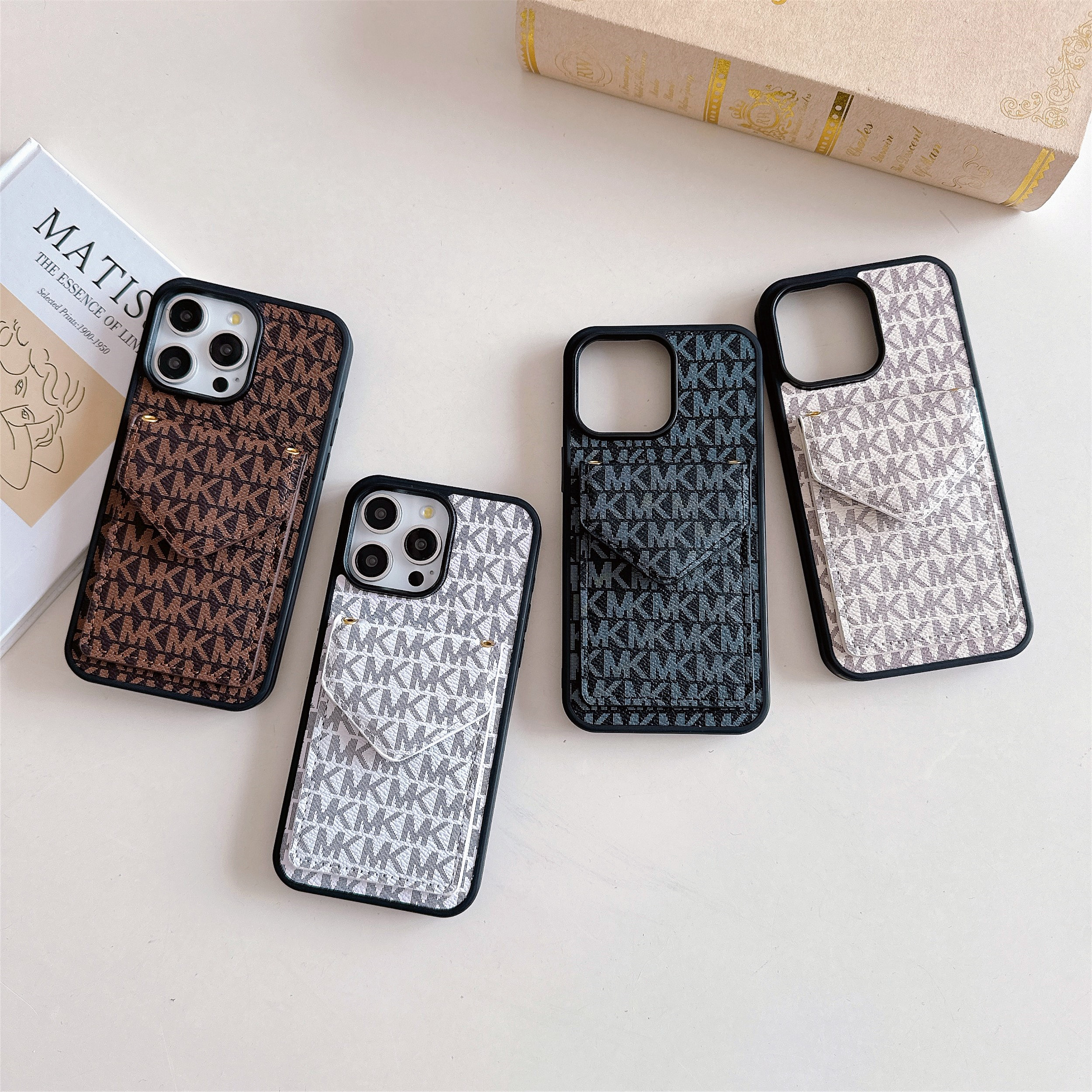 MK iPhone Case With Card Holder White-SJK251136