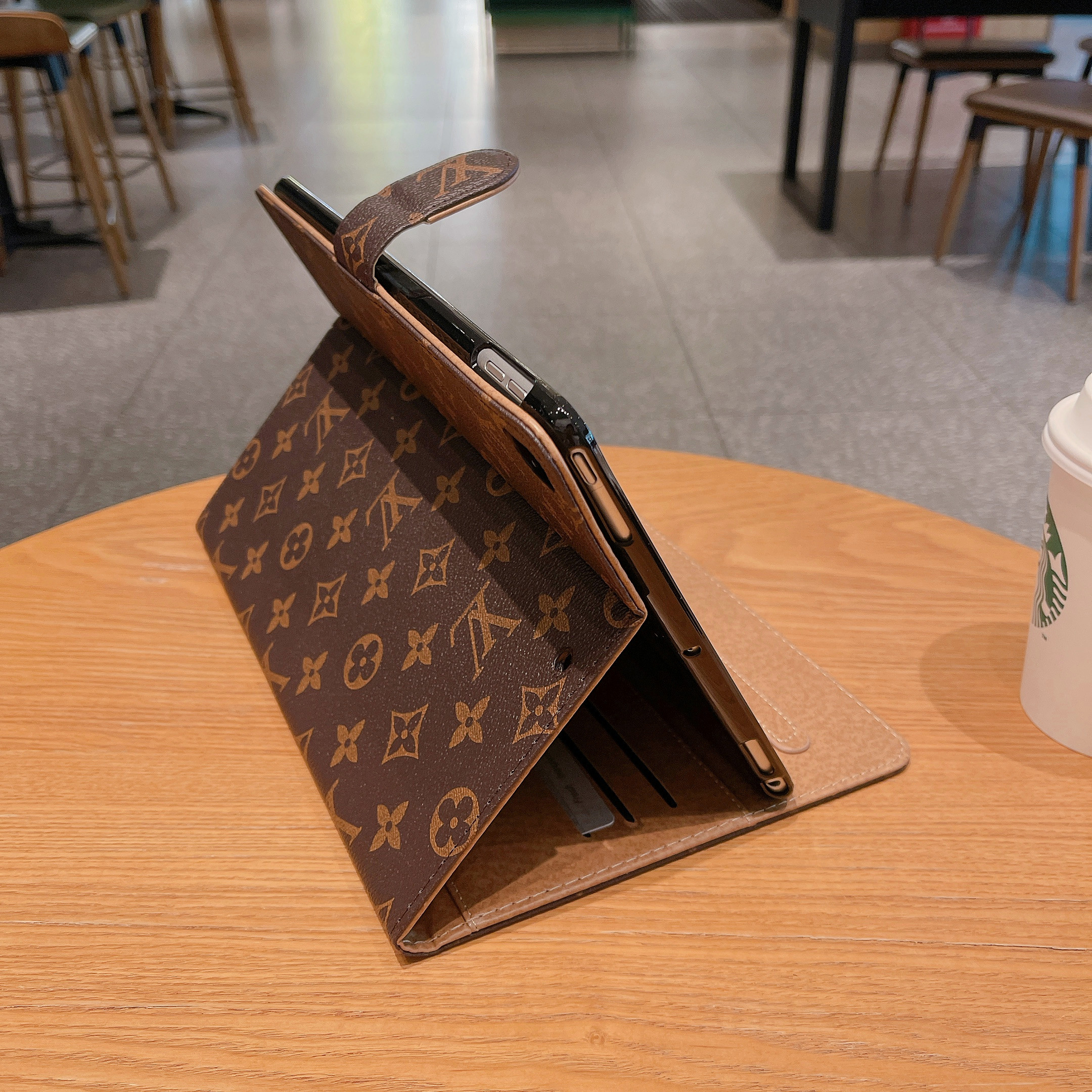 Classic Leather Monogram  iPad Case Big Printing-GELV125