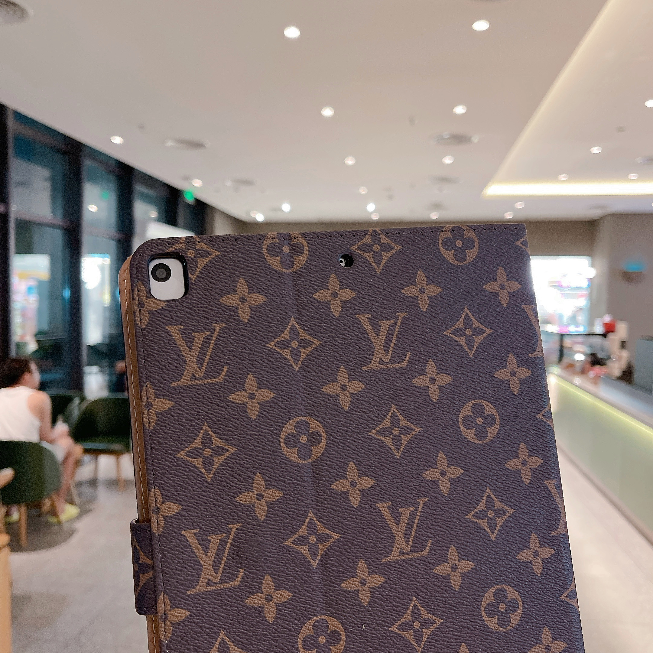Classic Leather Monogram  iPad Case Big Printing-GELV125