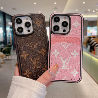 Monogram iPhone Case With Card Holder Big Printing -ZP241107-GTOCASE
