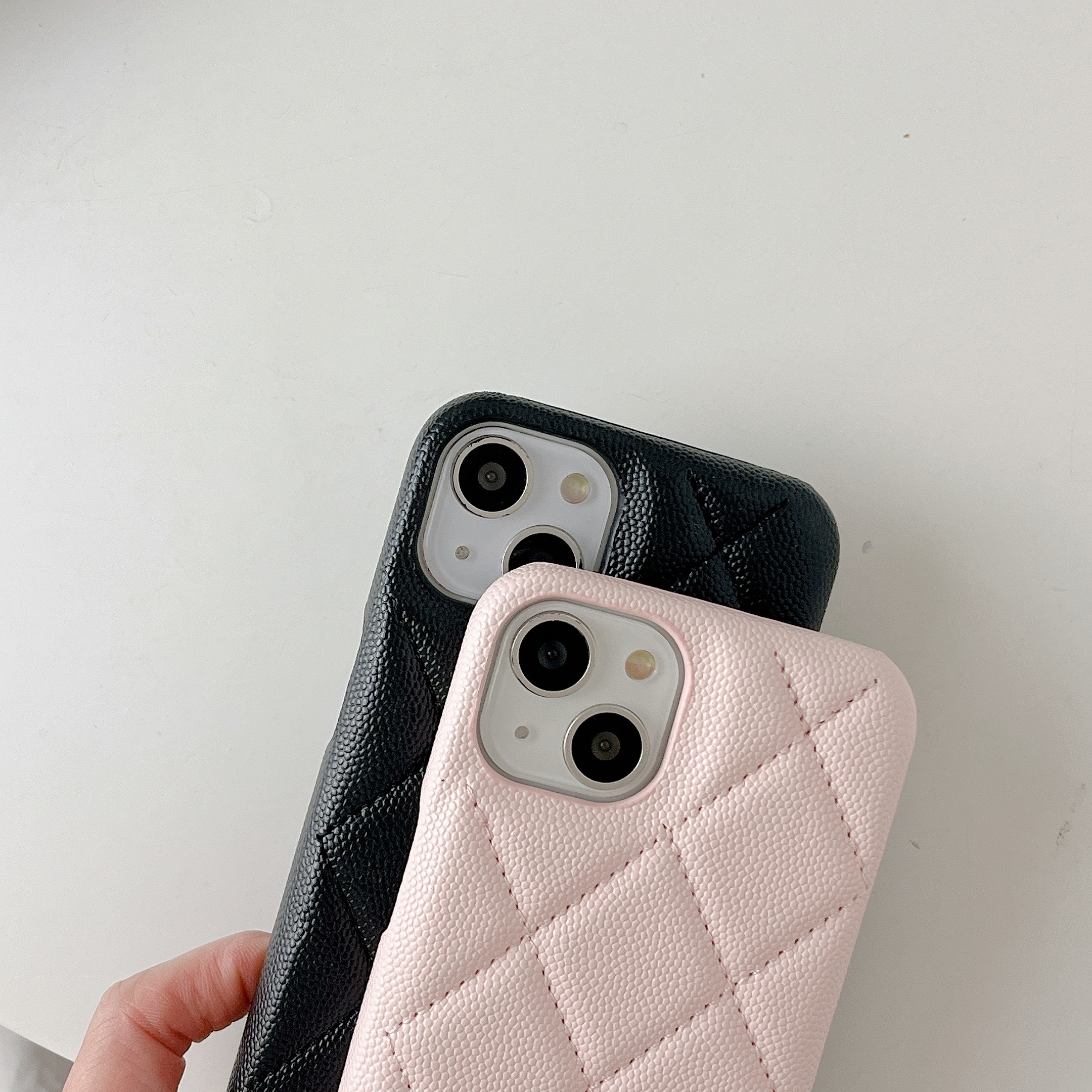 Classic Leather CC iPhone Case Pink -LZJK251023