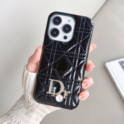  CD iPhone Case Leather Black-WJ240513-GTOCASE