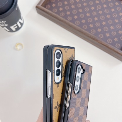 Leather Monogram Galaxy Z Flod Series Case  Big Printing -ZDP251805-GTOCASE