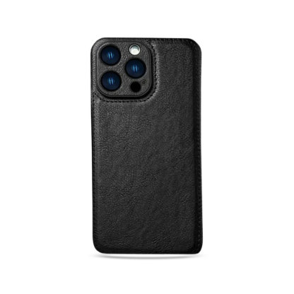 Leather Phone Case For iPhone Black -QB240312-GTOCASE