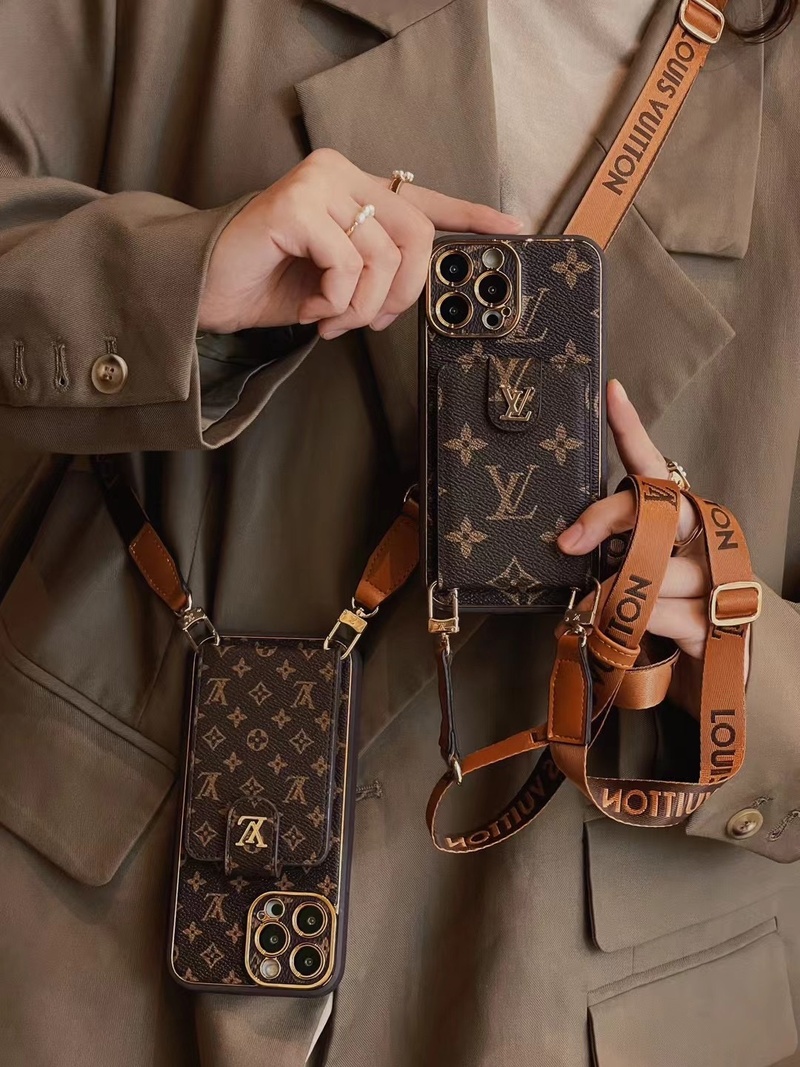  Monogram iPhone Case With Card Wallet And Strap -Big printing-ZQB231228-GTOCASE