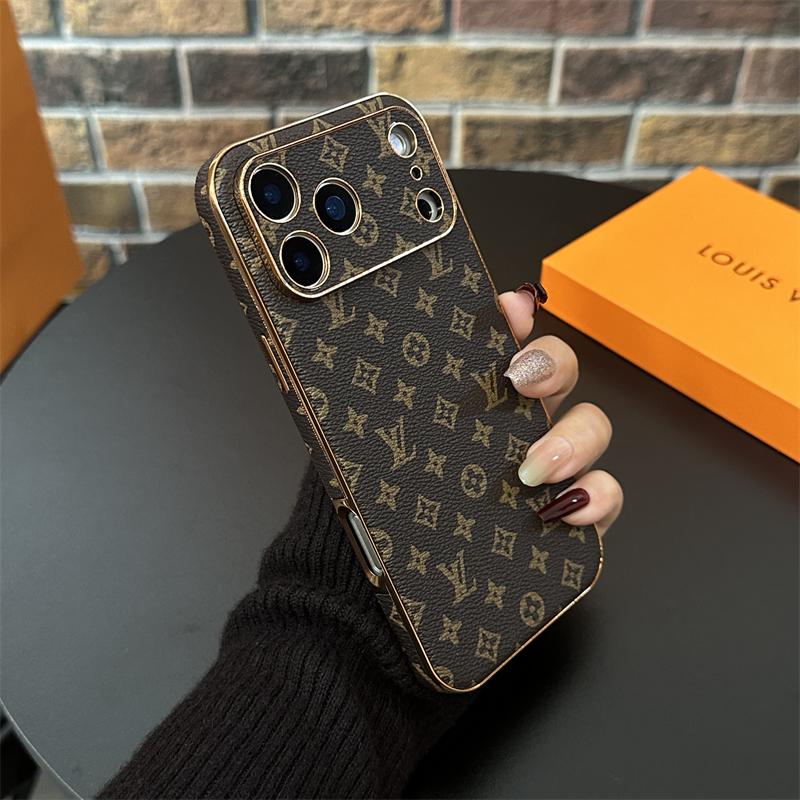 Premium Leather Monogram iPhone Case For iPhone 17 Series-GELV021