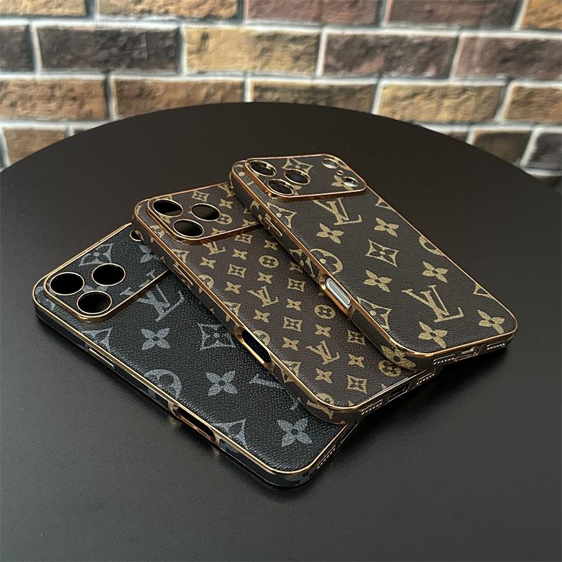 Premium Leather Monogram iPhone Case For iPhone 17 Series-GELV021