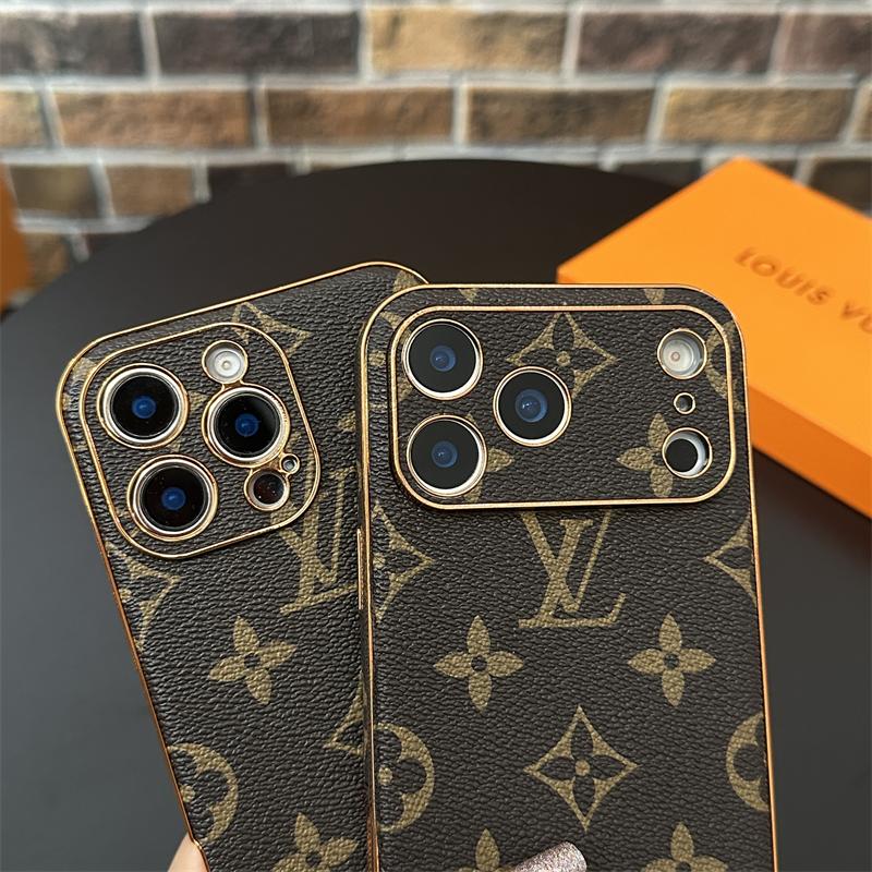 Premium Leather Monogram iPhone Case For iPhone 17 Series-GELV021