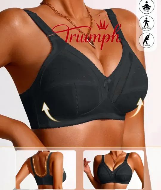 Triumph - 4-częściowy komplet 🔥 Biustonosz koronkowy Printed Comfort