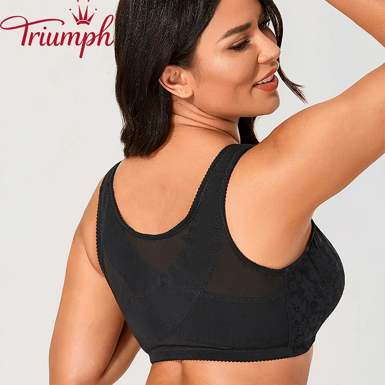 Triumph - női pamut csipkés háttámasztó melltartó【M-6XL】