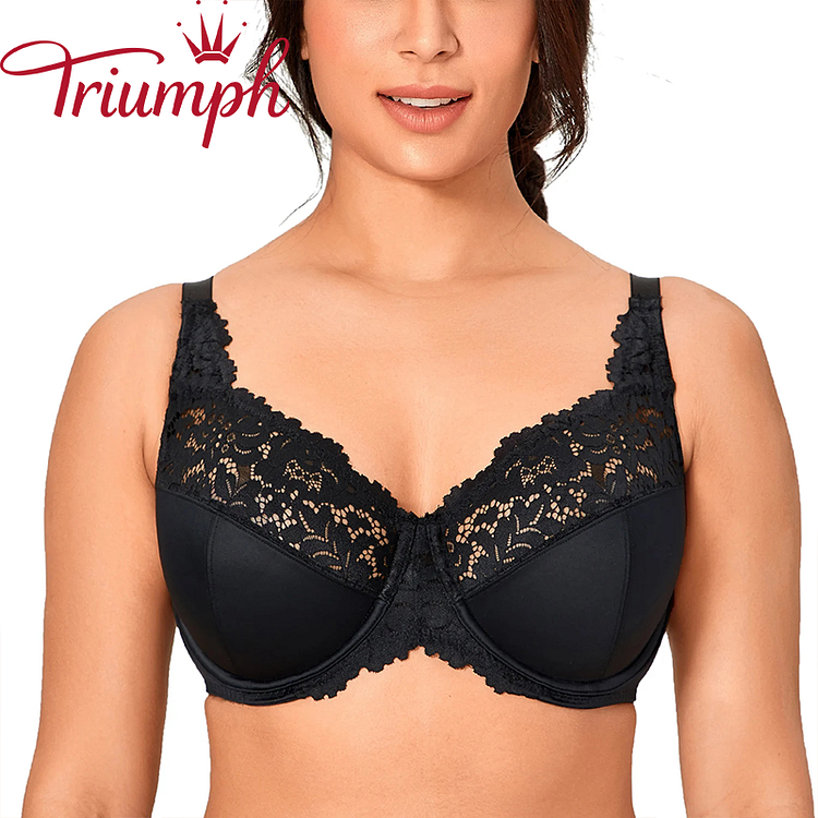 Triumph - (3 db) Légáteresztő, vezeték nélküli csipke melltartó
