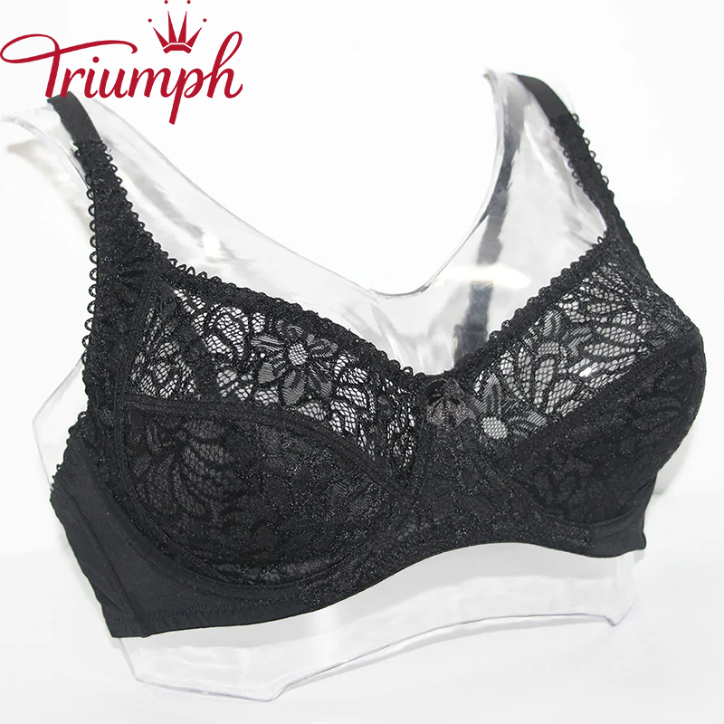 Triumph - Sutien dama transparenta din dantela lenjerie sexy plus transparenta[M-6XL]