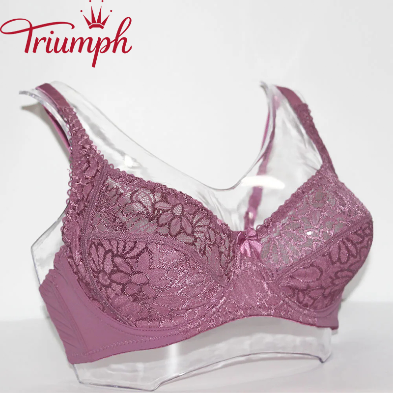 Triumph - Sutien dama transparenta din dantela lenjerie sexy plus transparenta[M-6XL]