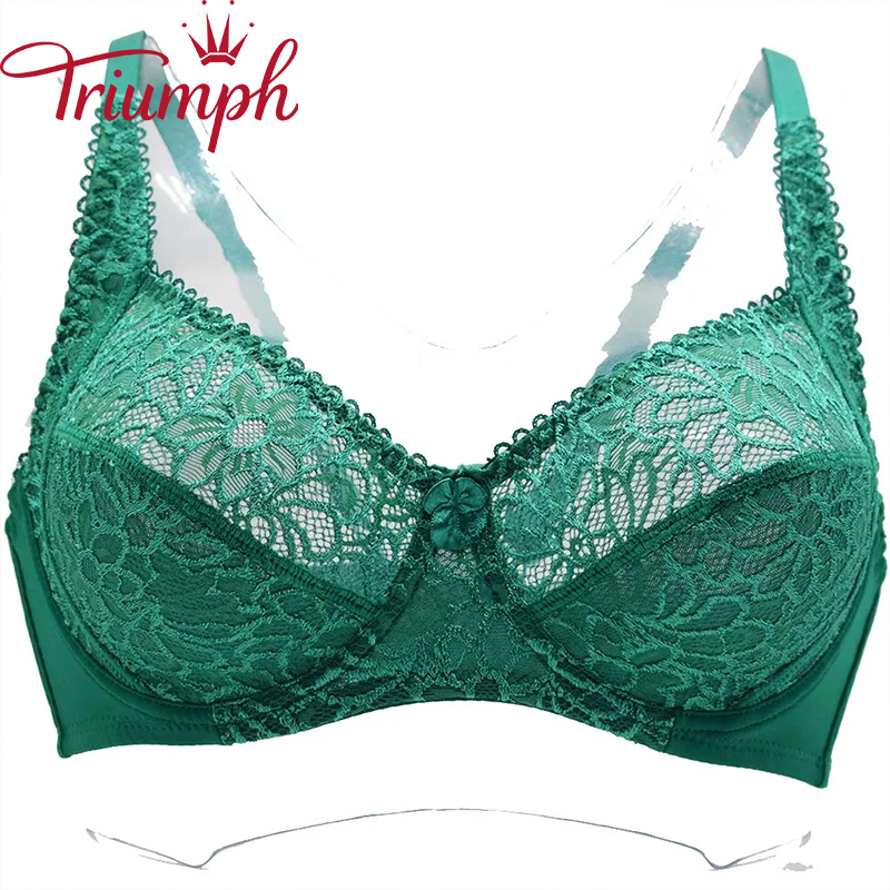 Triumph - Sutien dama transparenta din dantela lenjerie sexy plus transparenta[M-6XL]