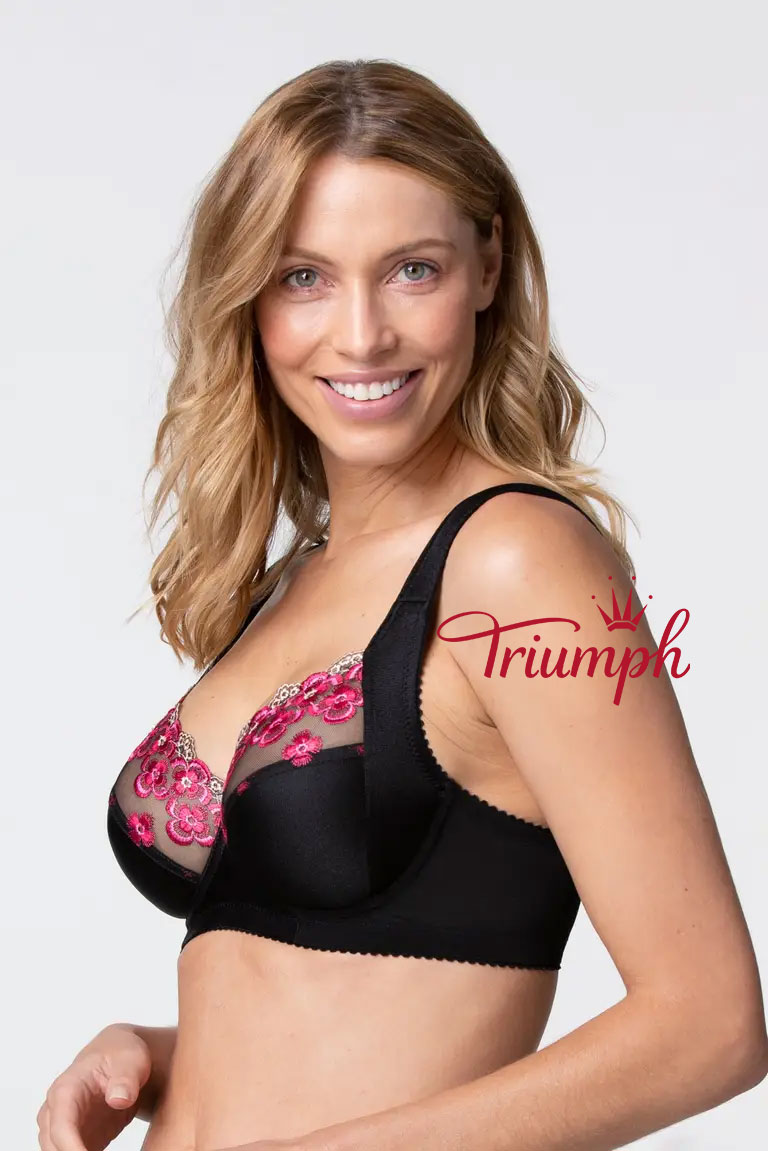 Triumph - 3 db (75A-120F) 💝Hímzett virágos fehérnemű✨