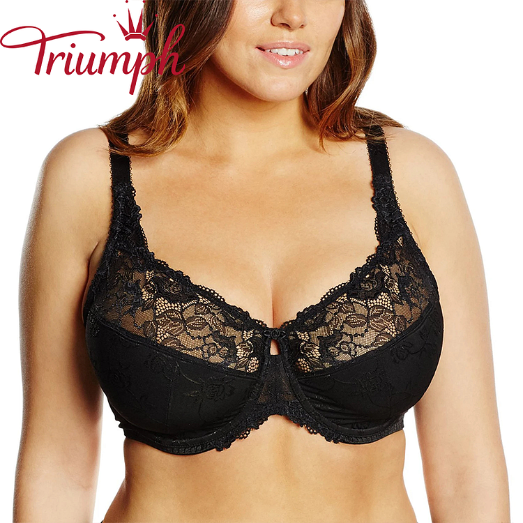 Triumph - (3 buc) Sutien de damă reglabil, respirabil și confortabil din dantelă necăptușită cu sârmă