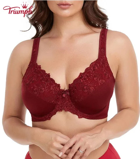 Triumph - 3 részes szett💥Sexy csipke ultravékony melltartó