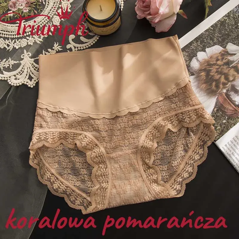 🔥【Promocja noworoczna!】👙Koronkowe majtki wyszczuplające brzuch z wysokim stanem [6 szt.]