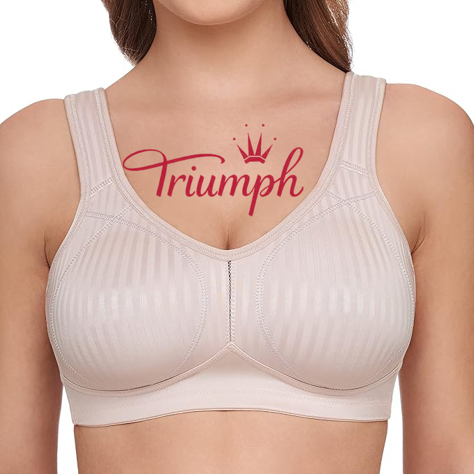 Triumph - 3-pak 💥 Miękkiego biustonosza bawełnianego w paski