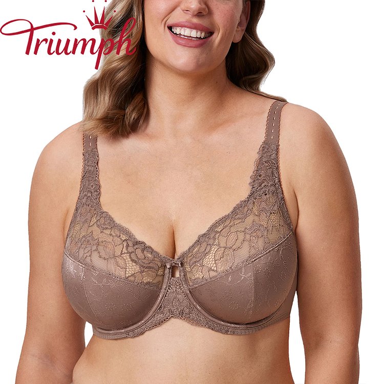 Triumph - (3 buc) Sutien de damă reglabil, respirabil și confortabil din dantelă necăptușită cu sârmă