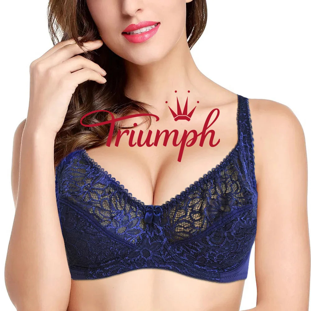 Triumph – 3 darabos🌟 Puha női nagyméretű melltartó [75A-110E]
