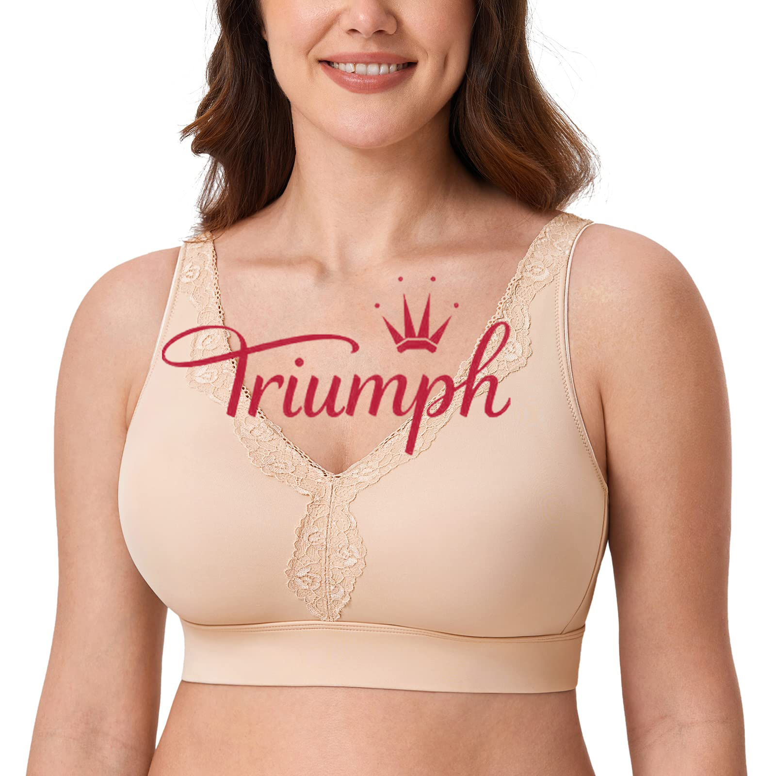 Triumph - 3 db (75A-120F) 💝 Push-up melltartó csipke hímzéssel