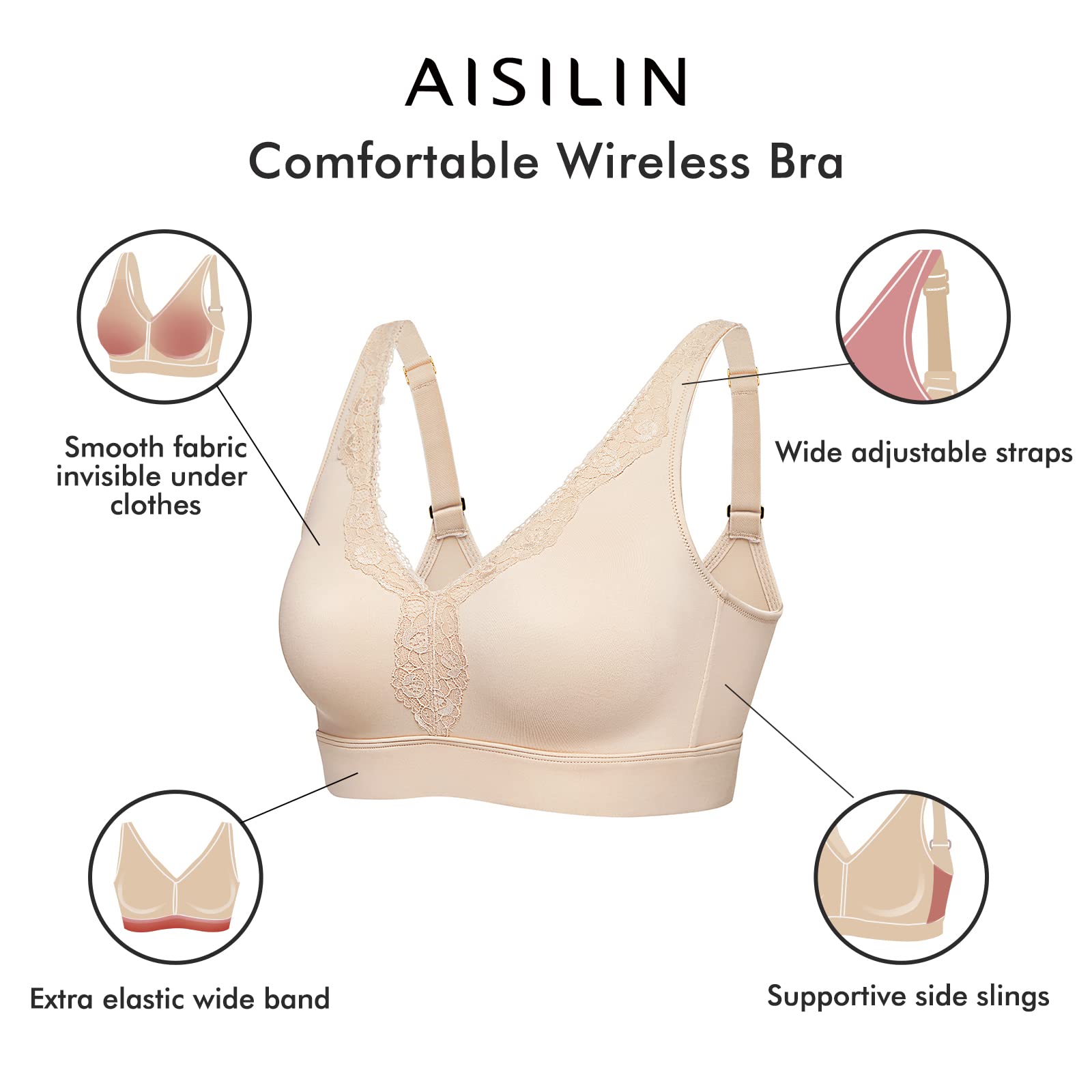 Triumph - 3 db (75A-120F) 💝 Push-up melltartó csipke hímzéssel