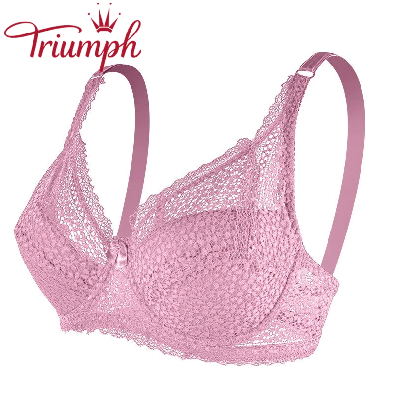 Triumph - seksi čipkani push up grudnjak s vezom【M-6XL】