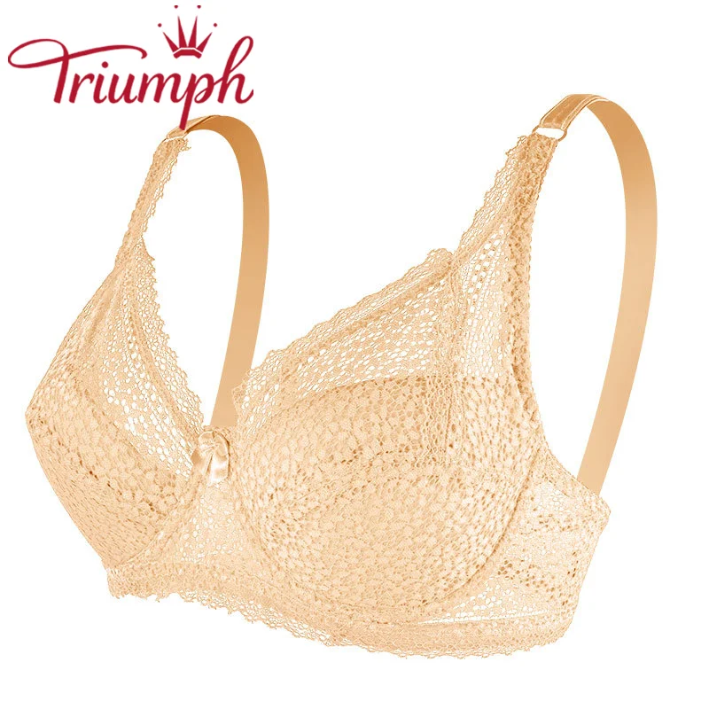 Triumph - seksi čipkani push up grudnjak s vezom【M-6XL】