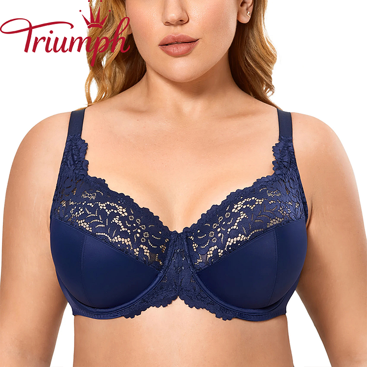 Triumph - (3 db) Légáteresztő, vezeték nélküli csipke melltartó