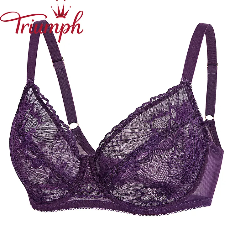 Triumph - (3 db) Új ultravékony szexi melltartó üreges csipkével