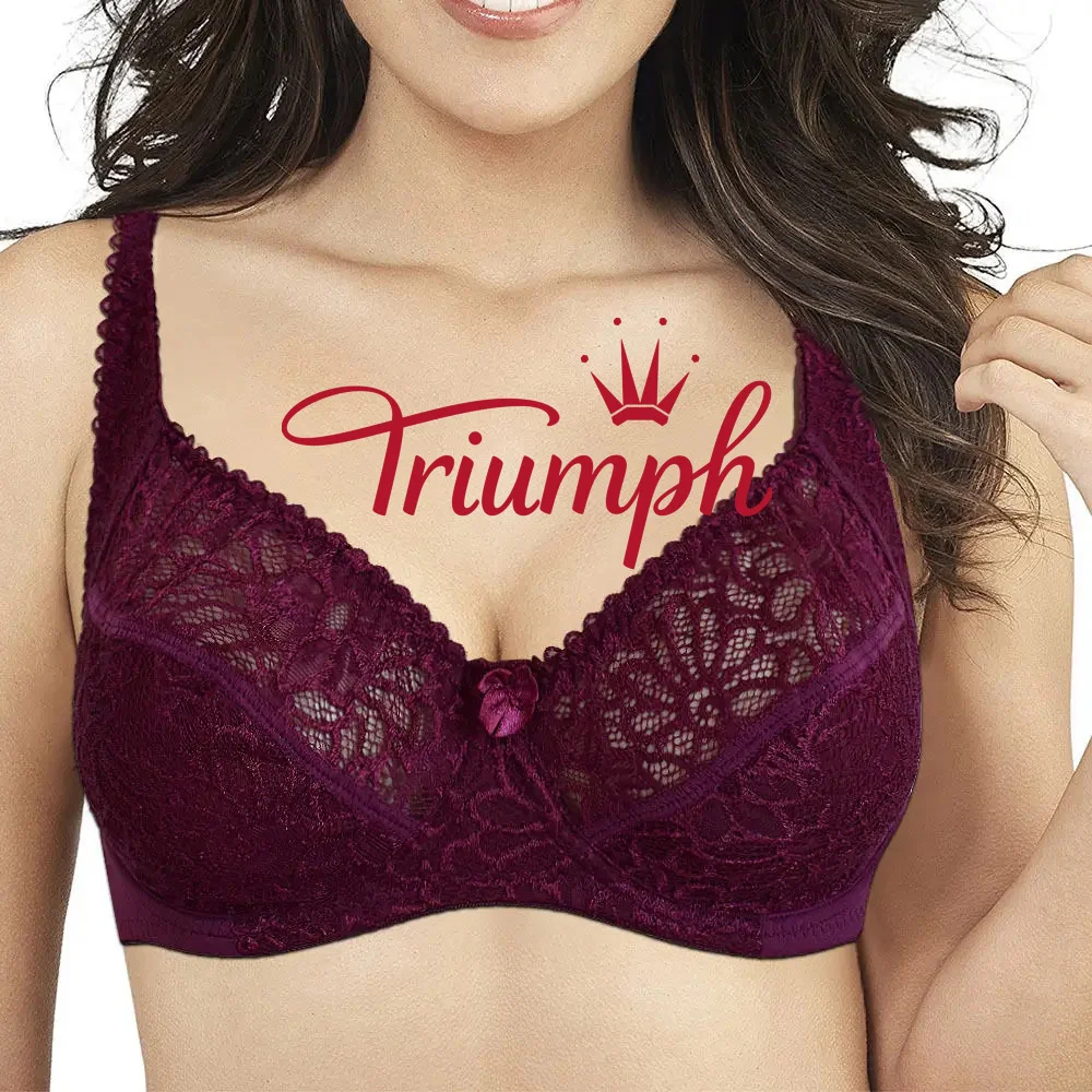 Triumph – 3 darabos🌟 Puha női nagyméretű melltartó [75A-110E]