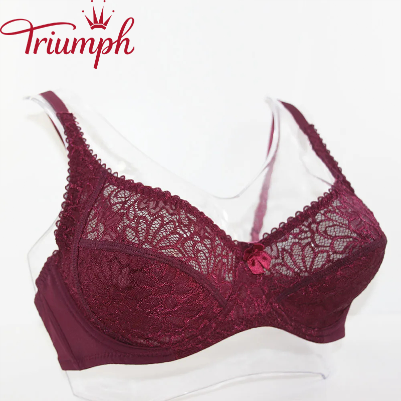 Triumph - Sutien dama transparenta din dantela lenjerie sexy plus transparenta[M-6XL]
