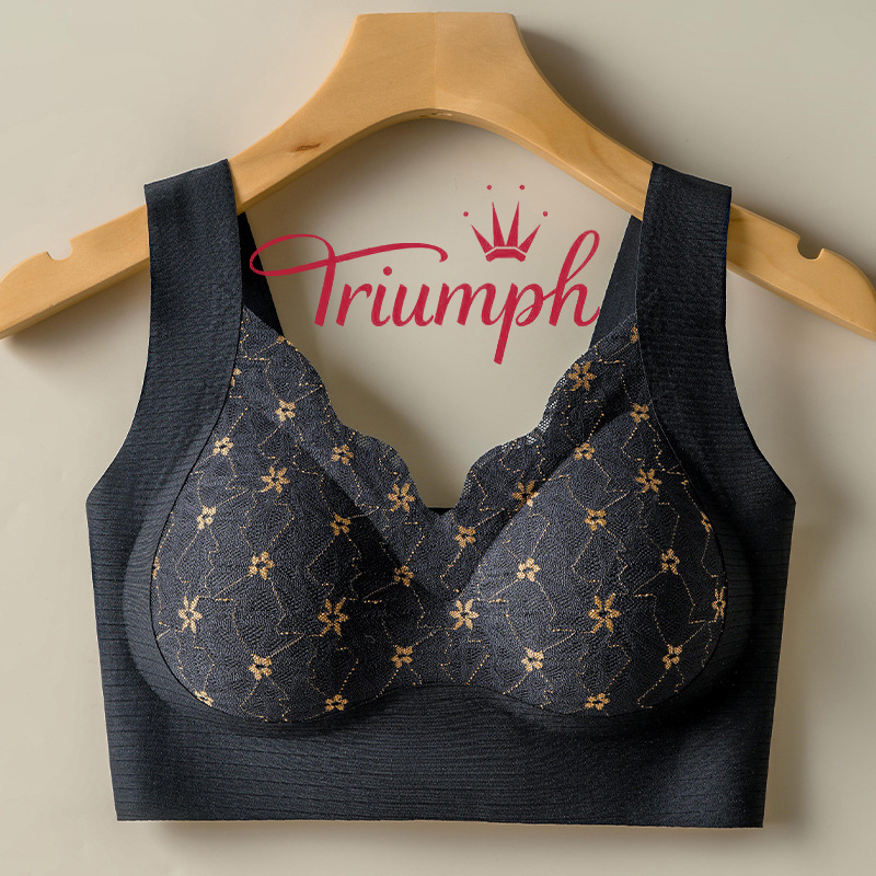 Triumph - 3 броя (75A-110F) 💝 Удобен безжичен сутиен с голям размер