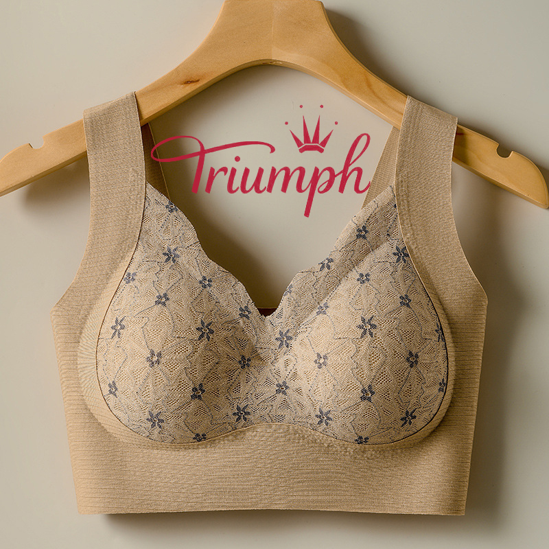 Triumph - 3 броя (75A-110F) 💝 Удобен безжичен сутиен с голям размер