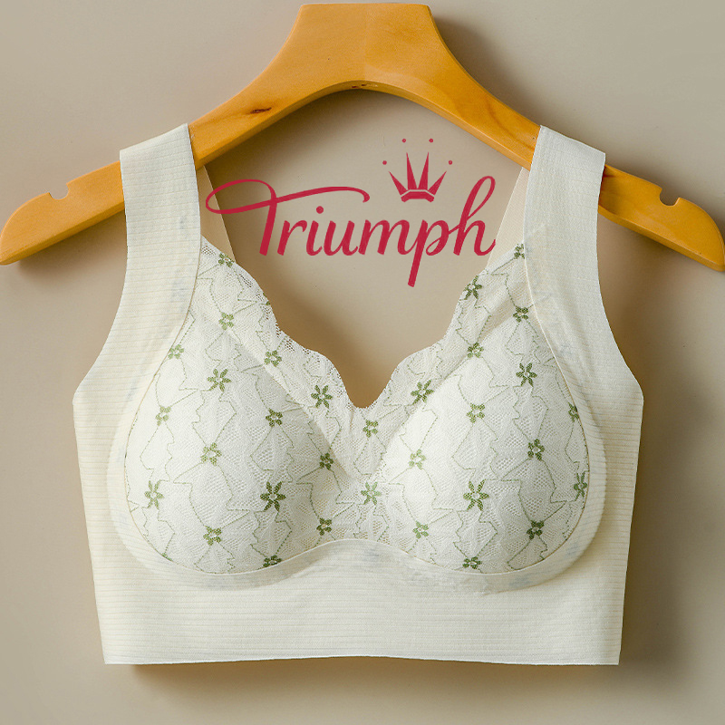 Triumph - 3 броя (75A-110F) 💝 Удобен безжичен сутиен с голям размер