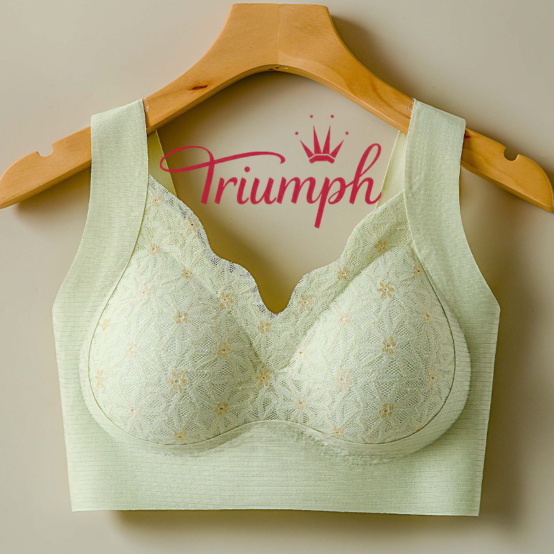 Triumph - 3 броя (75A-110F) 💝 Удобен безжичен сутиен с голям размер