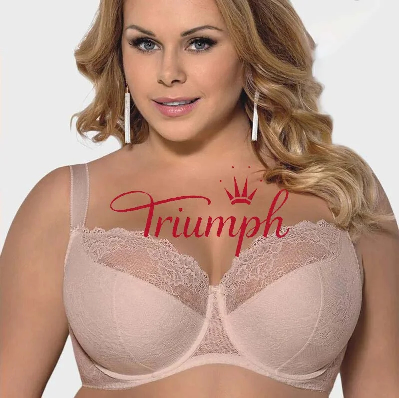 👙Triumph🔥Ultravékony csipke melltartó nagy méretben
