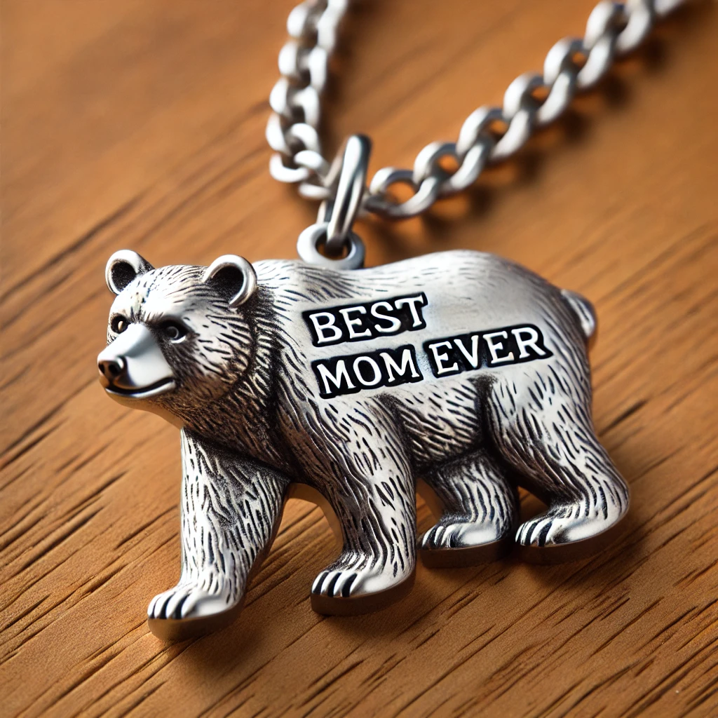 💖Best Mom Ever Bear Necklace