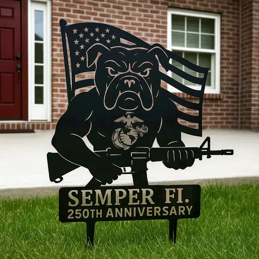 🔥Marine Corps 250th Anniversary Canine Metal Garden Signs
