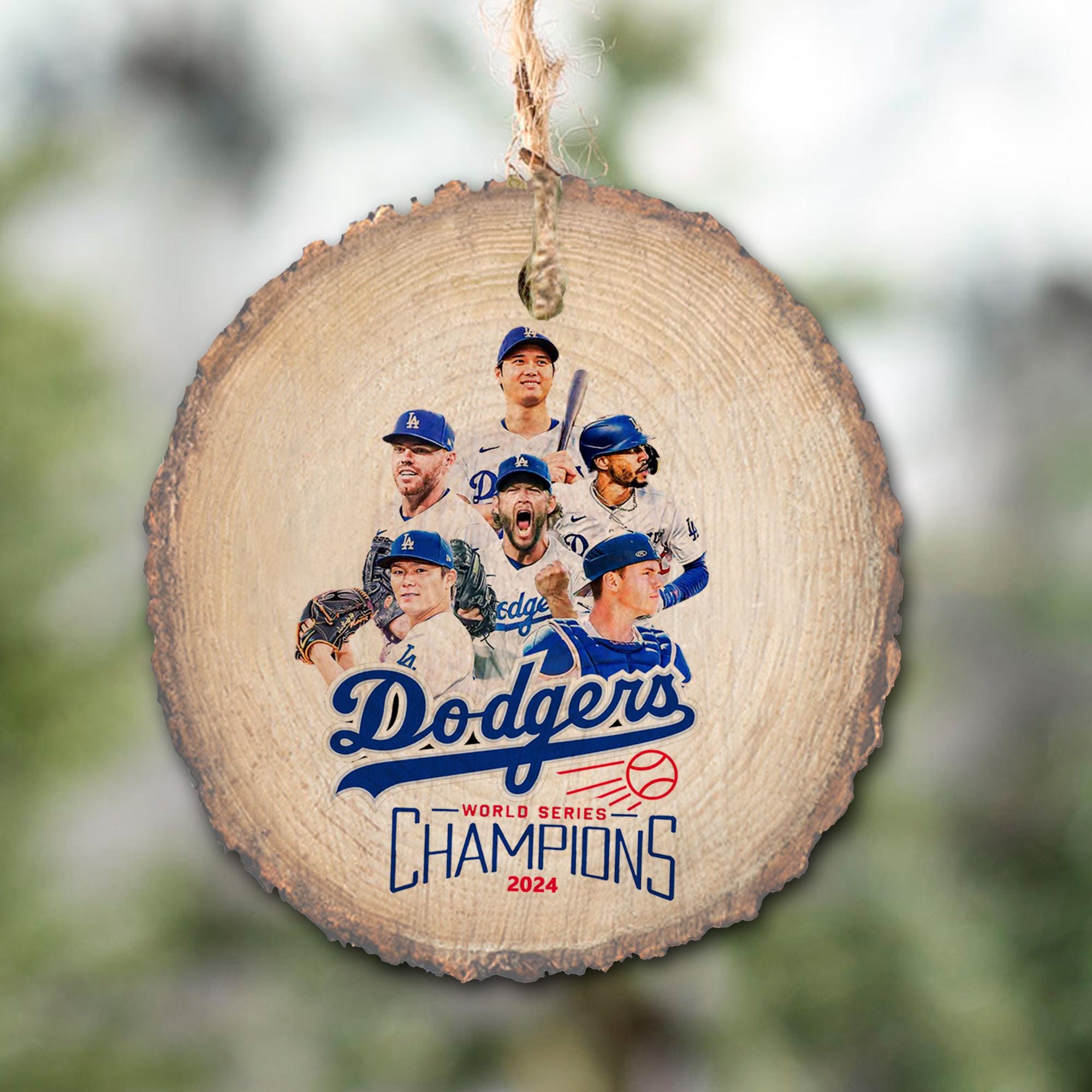 Dodgers World Series Champions 2024 Baseball Ornaments