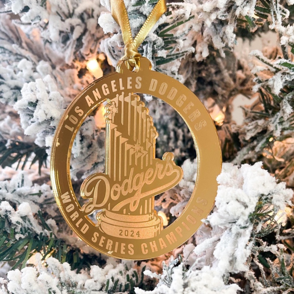 Dodgers World Series Champions 2024 Baseball Ornaments